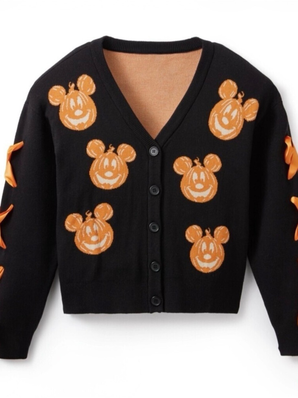 Disney Her Universe Mickey Pumpkin Bow Halloween Cardigan
